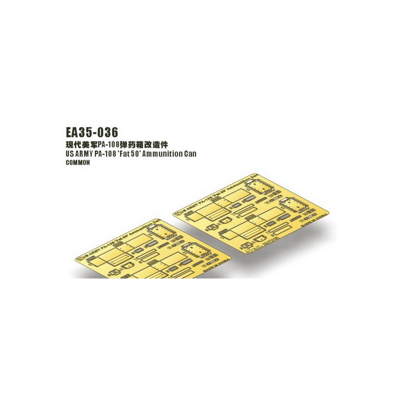 Fotoincisione: contenitore di munizioni americano PA-108 'Fat 50'. E.T. MODEL EA35-036