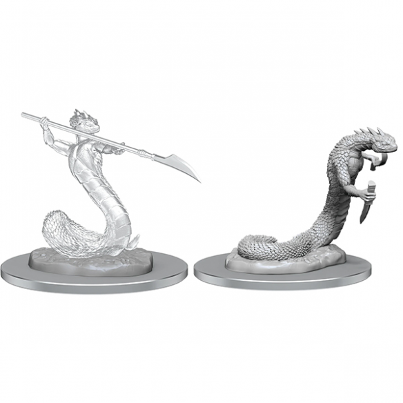 Critical Role Unpainted Miniatures - Serpentfolk & Serpentfolk Ghost