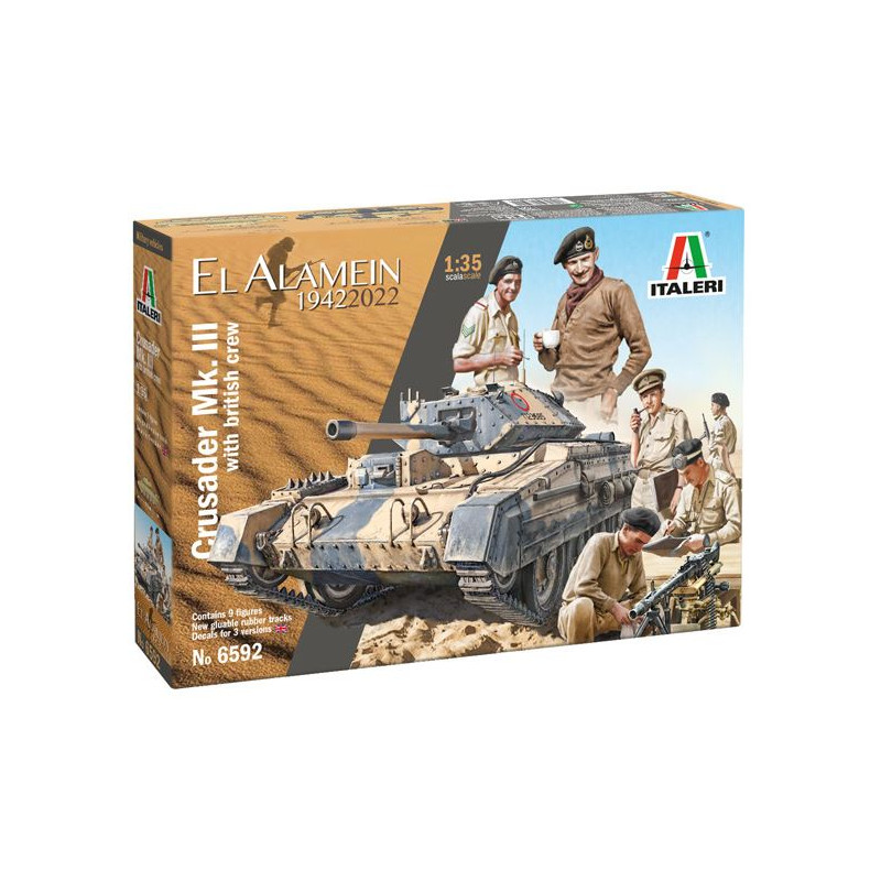 Crusader Mk. III con equipaggio britannico. ITALERI 6592