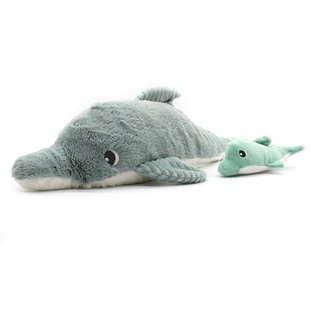 PTIPOTOS Delfino di peluche Tofou menta - mamma con bambino