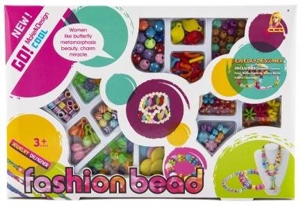 Perline di plastica colorate con cordino