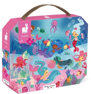 Janod Puzzle Sirene in valigetta 24 pezzi