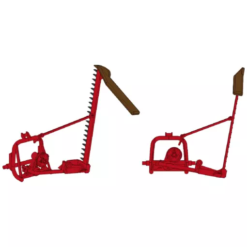 Charrue et herse Lame de coupe pour faucher l’herbe – Position transport - Ree Modèles CB185 - HO 1/87