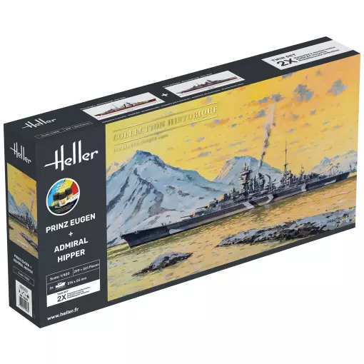 Kit de départ Prinz Eugen + Admiral Hipper - Twinset - Heller 55083 - 1/400