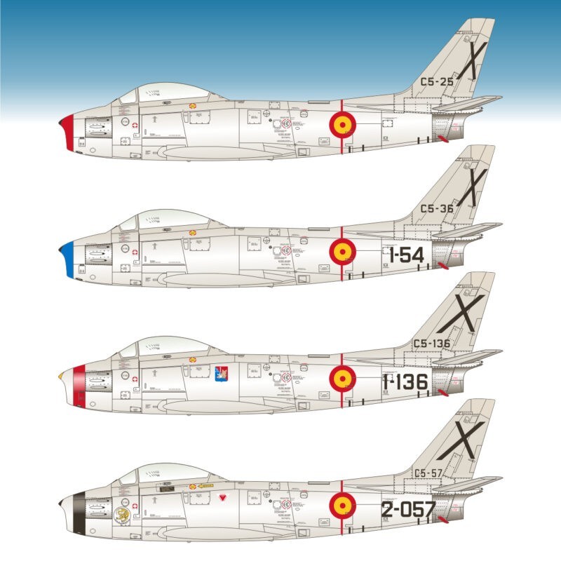 Decalcomanie: F-86 F Sabre. SERIES ESPAÑOLAS SE672