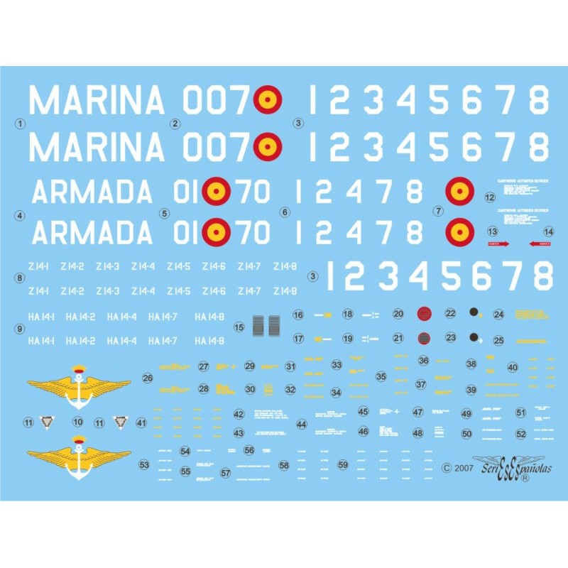 Decalcomanie: AH-1G Cobra. SERIES ESPAÑOLAS SE2572