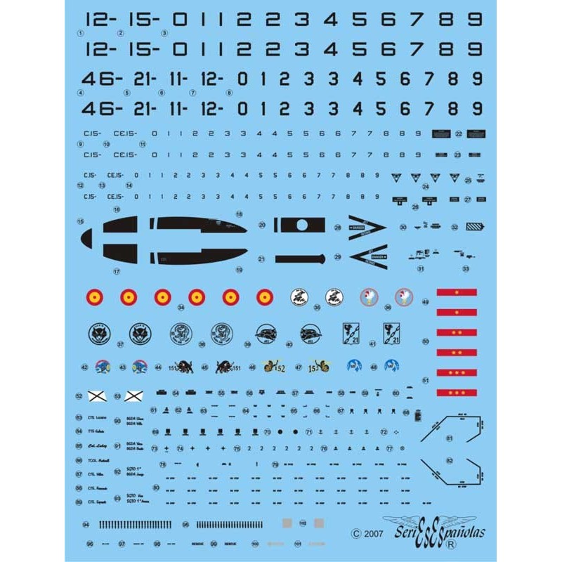 Decalcomanie: F-18 A. SERIES ESPAÑOLAS SE1272