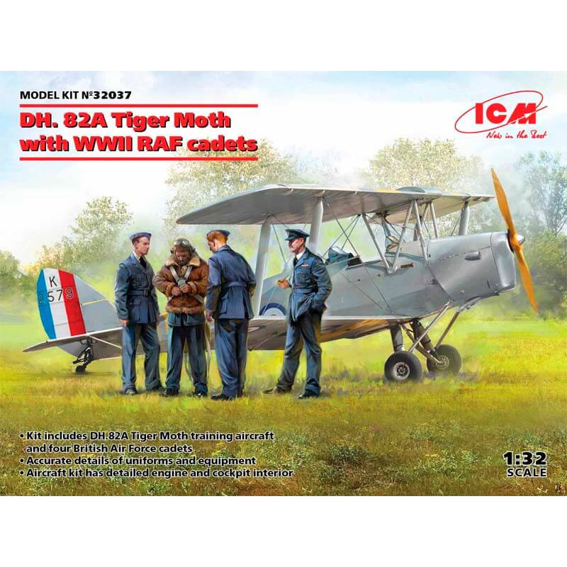 DH.82A Tiger Moth con cadetti. ICM 32037