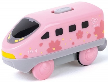 Locomotiva Intercity Hape a batteria, rosa