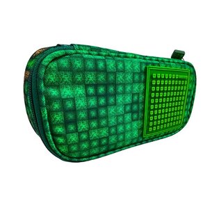 PIXIE CREW Astuccio per studenti, verde, Mine&Craft 50 pixel