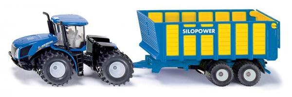 SIKU Farmer - trattore New Holland con rimorchio Joskin, 1:50