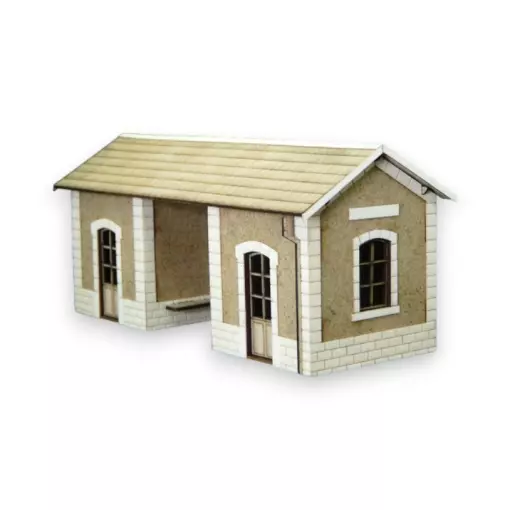 Rifugio per banchina PLM - Bois Modélisme 101016 - HO 1/87 - Modello da assemblare