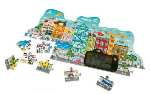 Hape Puzzle - Città animata in movimento, 49 pezzi