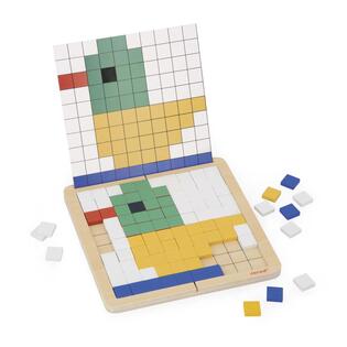 Janod Didattico Gioco educativo simmetria e codifica Mosaico in legno