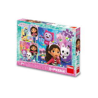 Puzzle Gabby's Dollhouse: Festa 3x55 pezzi tavola