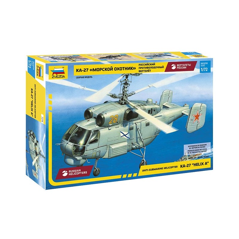 Elicottero russo KA-27 "Helix A". ZVEZDA 7214