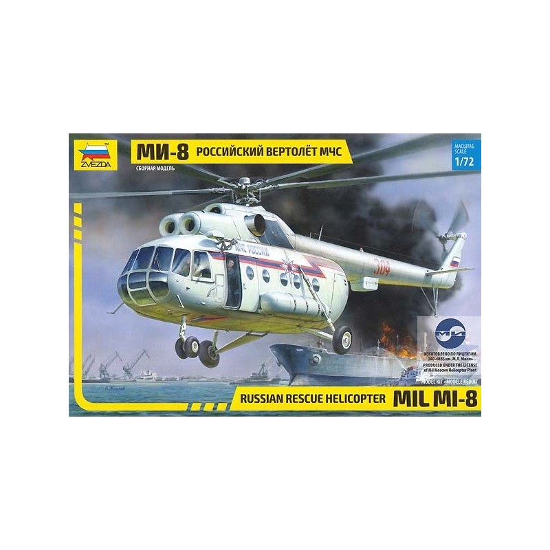 Elicottero russo MIL MI-8. ZVEZDA 7254