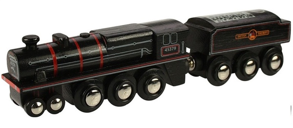 Bigjigs Rail Replica in legno della locomotiva a motore Black 5