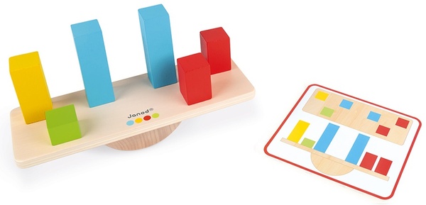 Bilance e pesi Janod con modelli della serie Montessori