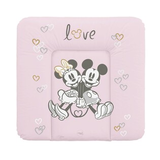CEBA Materassino fasciatoio morbido per cassettiera 75x72 Disney Minnie & Mickey Pink