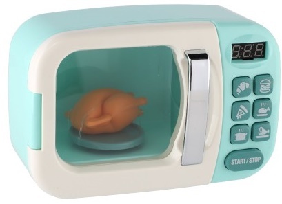 Forno a microonde con accessorio in plastica 20x13cm per batterie con luce e suono