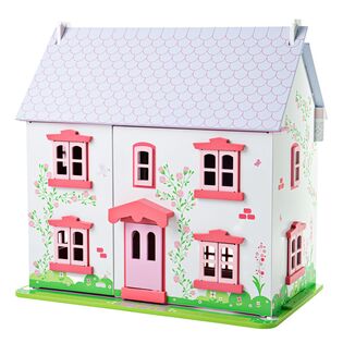 Bigjigs Toys Casa delle bambole rosa