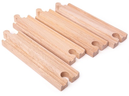 Bigjigs Rail Binari lunghi dritti 21 cm 4 pz