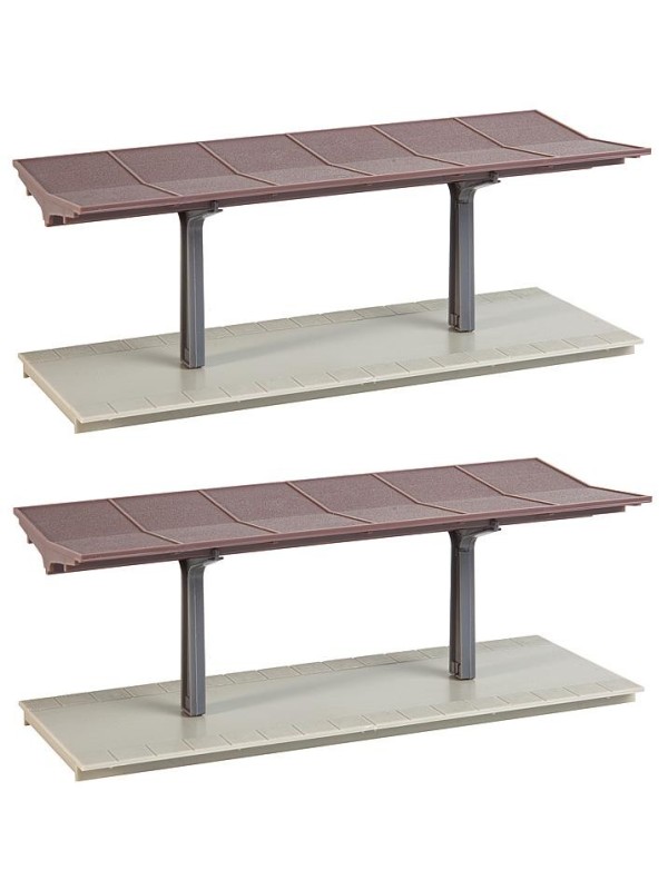 FALLER 131366 Scala HO Hobby - Due pensiline coperte per stazione