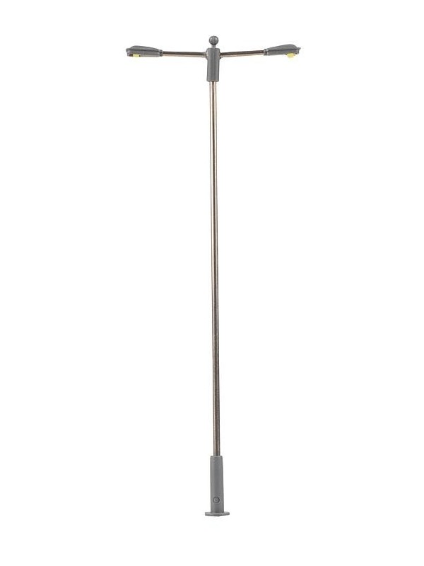 FALLER 180103 Scala HO Lampione stradale a 2 braccia LED bianco freddo 3 pezzi