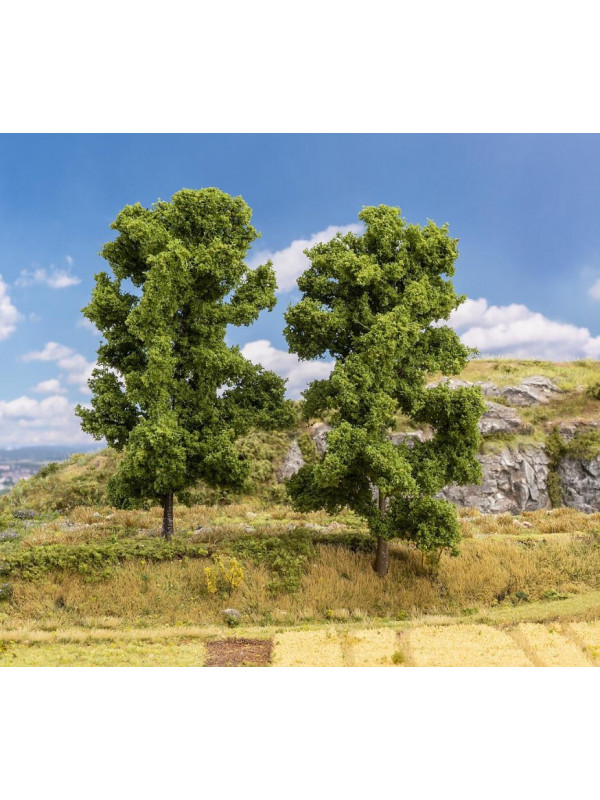 FALLER 181572 Due alberi colore verde medio (altezza 180 mm)