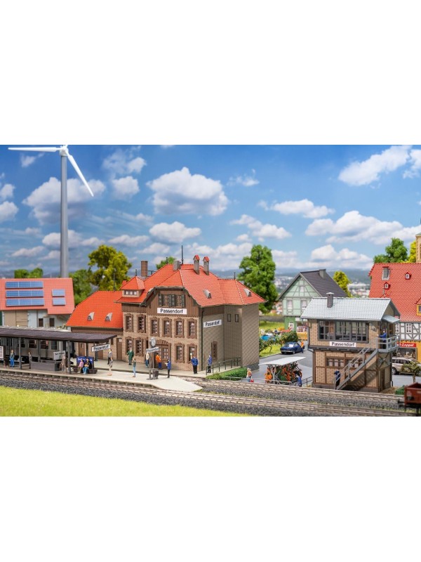 FALLER 190035 Scala HO Aktion-set Set stazione Passendorf casello e pensilina