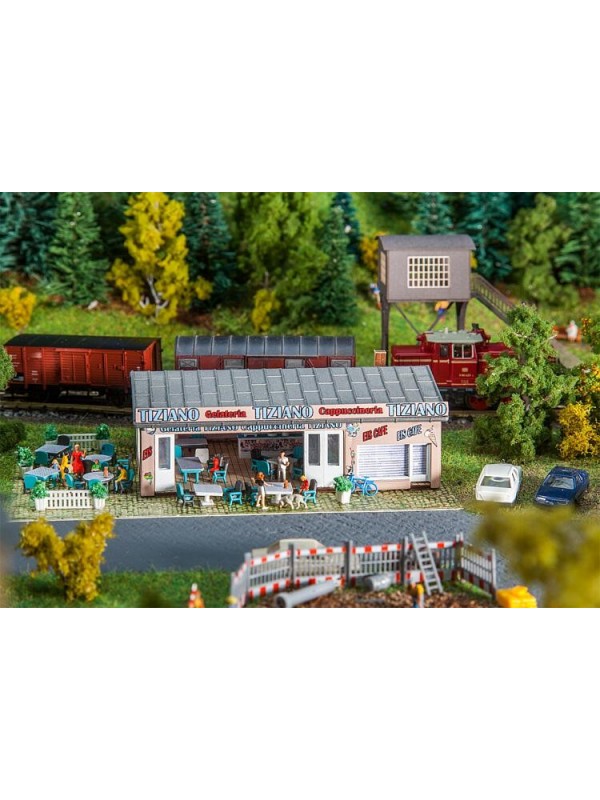 FALLER 232327 Scala N Gelateria Tiziano con accessori