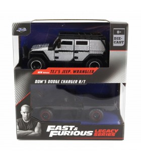 Fast & Furious - Twin Pack Scala 1:32 Jeep Wrangler e Dodge Charger R/T di Dom