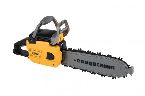 Sega a catena per motosega in plastica da 42 cm a batteria con suono e luce