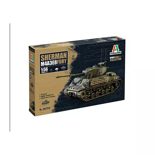 Sherman M4A3E8 Fury - Italeri 25772 - 1/56