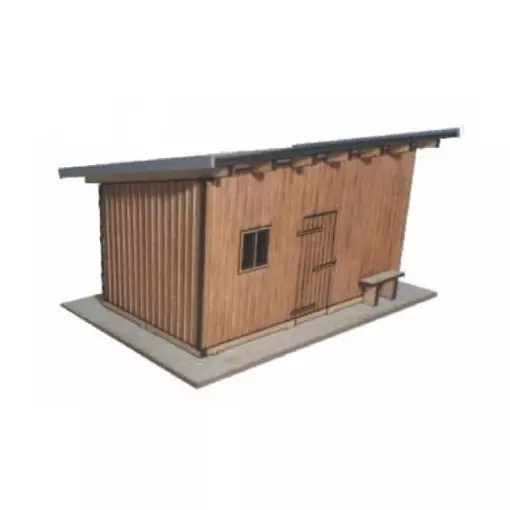 Capannoni in legno marrone da assemblare SAI 8915 - HO 1/87