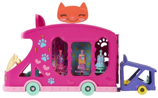 Mattel Enchantimals Negozio di moda per gatti su ruote play set