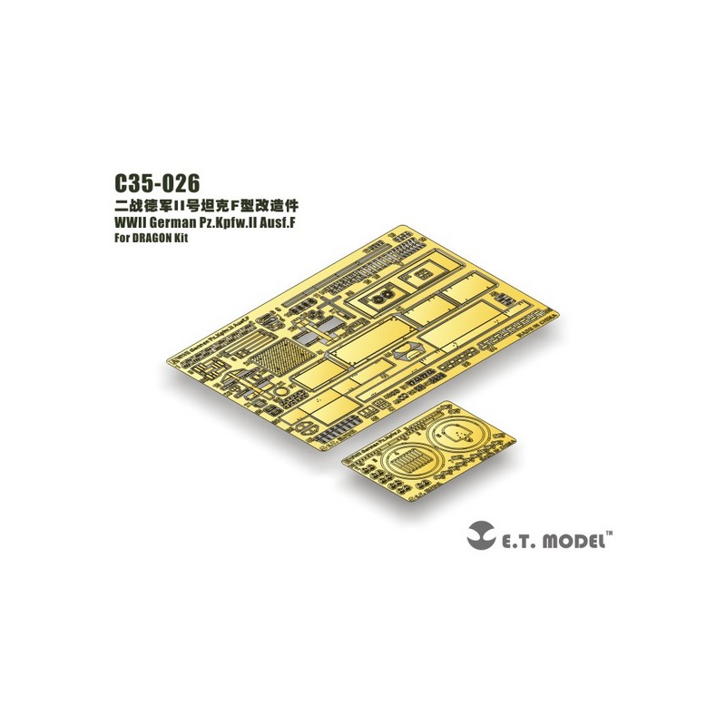 Pellicola fotoincisa: Pz.Kpfw.II Ausf.F tedesco. E.T. MODEL C35-026