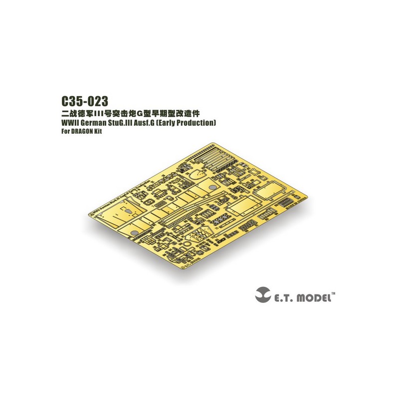 Fotoincisione: German StuG.III Ausf.G - Produzione iniziale. E.T. MODEL C35-023