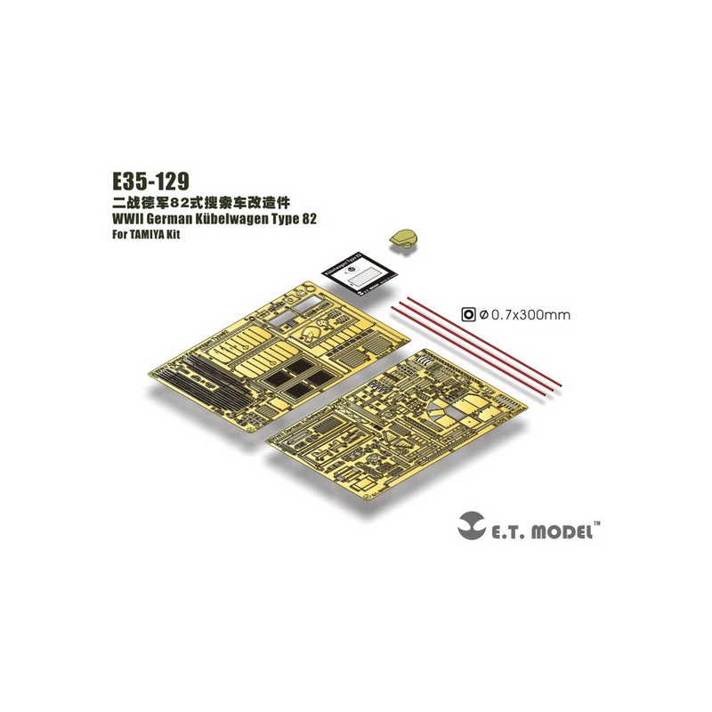 Fotoincisione: Kubelwagen tedesca Tipo 82. E.T. MODEL E35-129