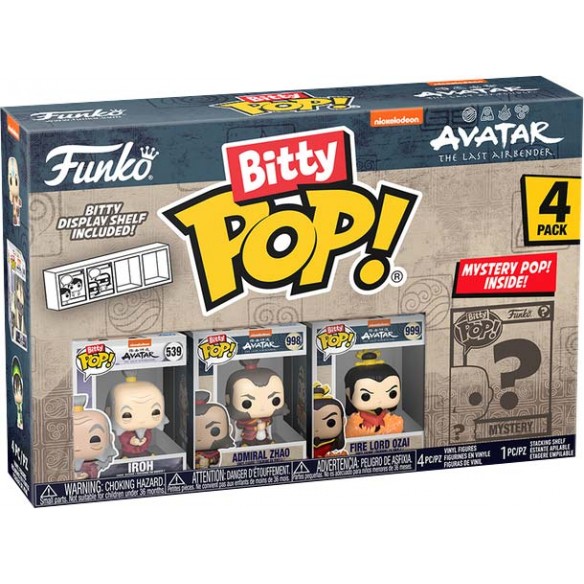 Funko Bitty Pop - Avatar: the Last Airbender 4 Pack - Iroh / Admiral Zhao / Fire Lord Ozai / Mystery