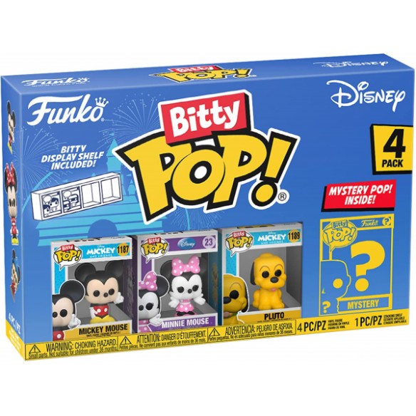 Funko Bitty Pop - Disney 4 Pack - Mickey Mouse / Minnie Mouse / Pluto / Mystery