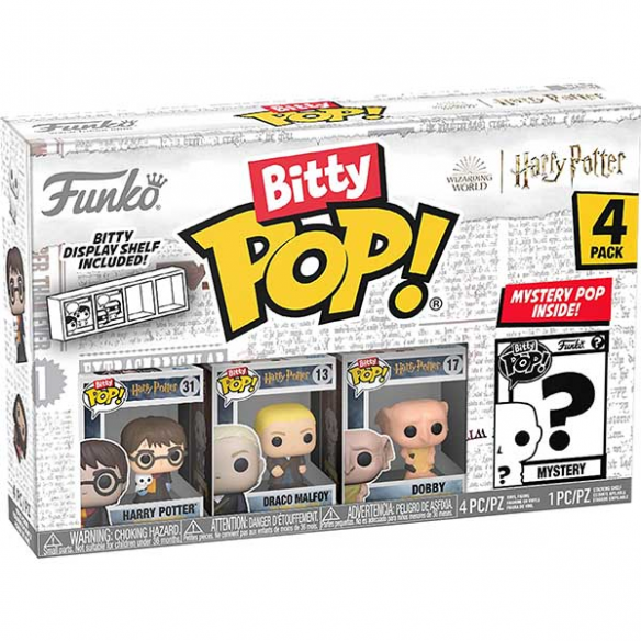 Funko Bitty Pop - Harry Potter 4 Pack - Harry Potter / Draco Malfoy / Dobby / Mystery
