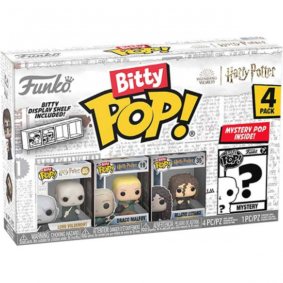 Funko Bitty Pop - Harry Potter 4 Pack - Lord Voldemort / Draco Malfoy / Bellatrix Lestrange / Mystery