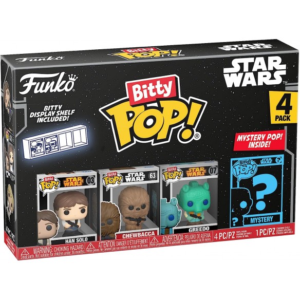 Funko Bitty Pop - Star Wars 4 Pack - Han Solo / Chewbacca / Greedo / Mystery
