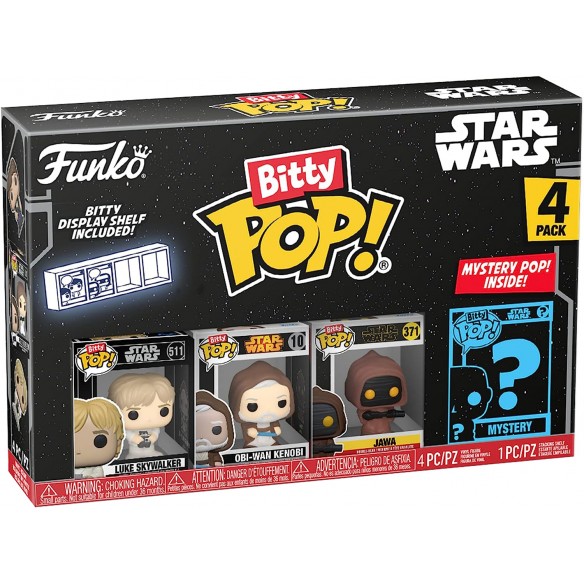 Funko Bitty Pop - Star Wars 4 Pack - Luke Skywalker / Obi-Wan Kenobi / Jawa / Mystery