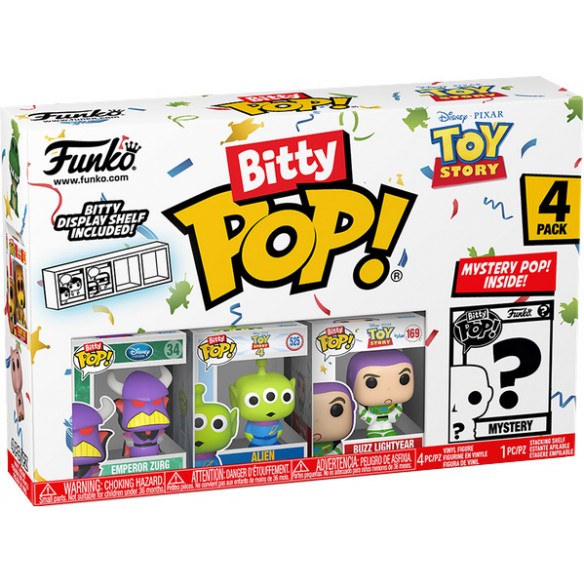 Funko Bitty Pop - Toy Story 4 Pack - Emperor Zurg / Alien / Buzz Lightyear / Mystery