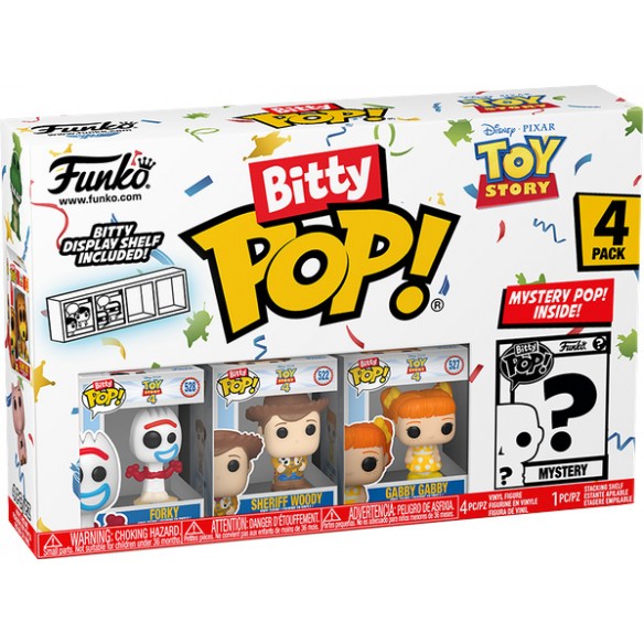Funko Bitty Pop - Toy Story 4 Pack - Forky / Sheriff Woody / Gabby Gabby / Mystery