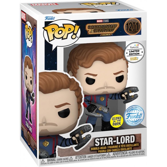 Funko Pop 1201 - Star-Lord - Guardians of the Galaxy (Glows in the Dark) (Special Edition) (Funside GA Limited Edition)