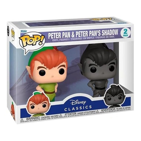 Funko Pop 2 Pack - Peter Pan & Peter Pan's Shadow - Disney Classics